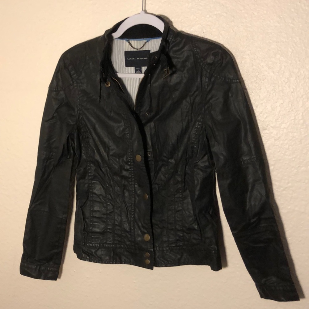 Banana Republic faux leather motor jacket